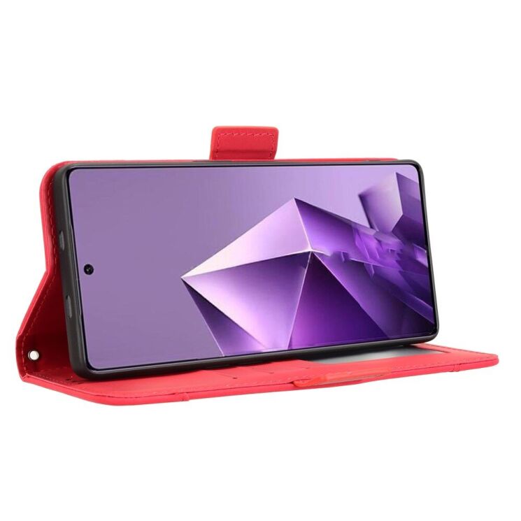 Чехол Deexe Wallet Stand для Infinix Note 50 Pro Plus - Red: фото 8 из 15