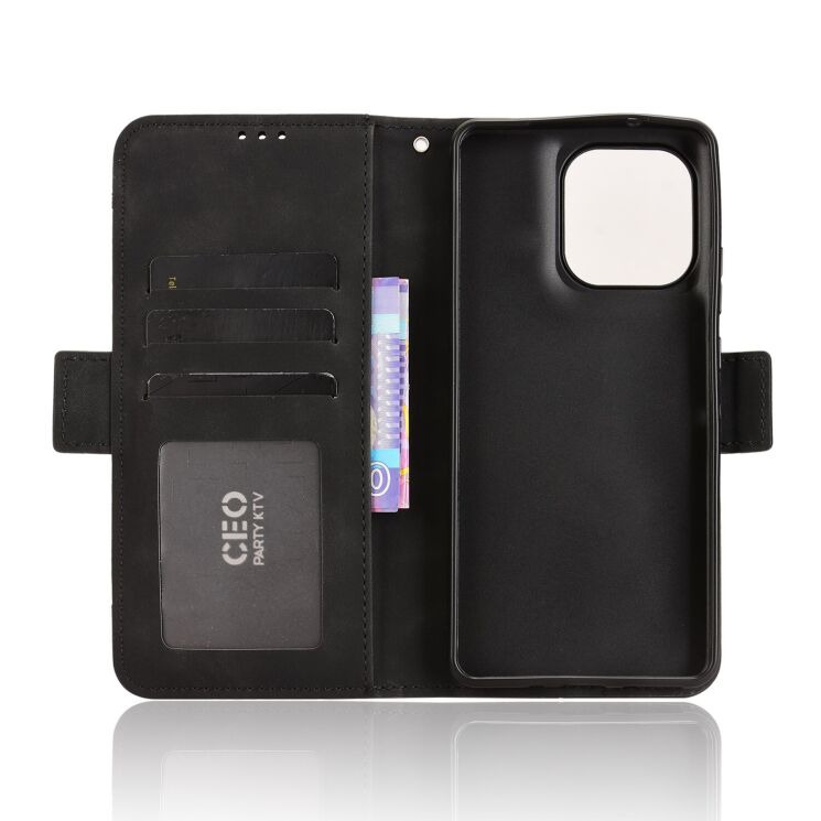 Чохол Deexe Wallet Stand для Motorola Moto G86 Power - Black: фото 5 з 14