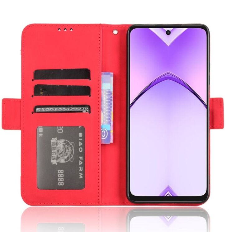 Чехол Deexe Wallet Stand для OPPO A3x / A3 / A40m - Red: фото 2 из 7