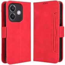 Чехол Deexe Wallet Stand для OPPO A3x / A3 / A40m - Red: фото 1 из 7