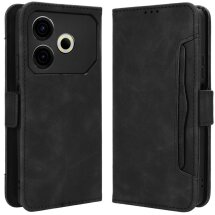 Чохол Deexe Wallet Stand для TECNO Pova 6 Neo - Black: фото 1 з 7