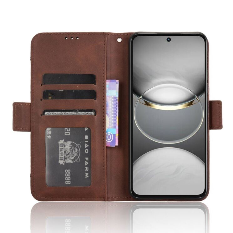 Чехол Deexe Wallet Stand для TECNO Spark 30 Pro - Brown: фото 2 из 8