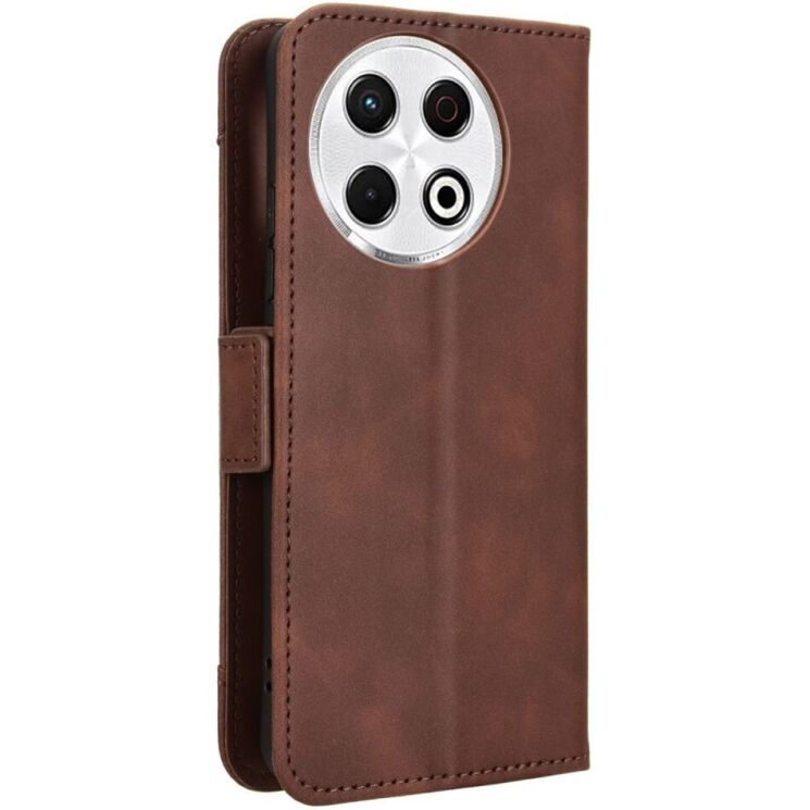 Чехол Deexe Wallet Stand для TECNO Spark 30 Pro - Brown: фото 6 из 8