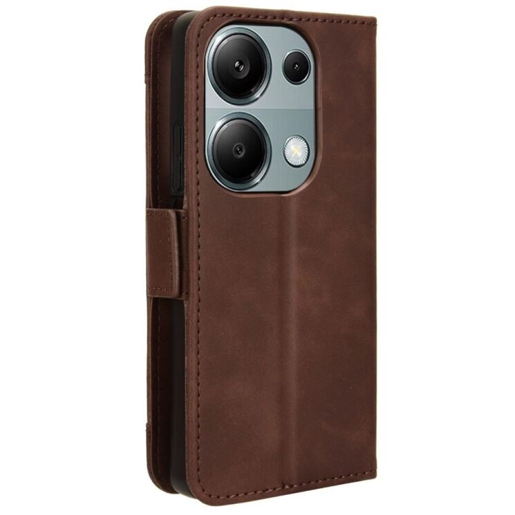 Чохол Deexe Wallet Stand для Xiaomi Redmi Note 13 Pro 4G / Note 14S / Poco M6 Pro - Brown: фото 6 з 7