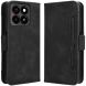 Чехол Deexe Wallet Stand для ZTE Blade A35 / Blade A55 - Black (367702B). Фото 1 из 7