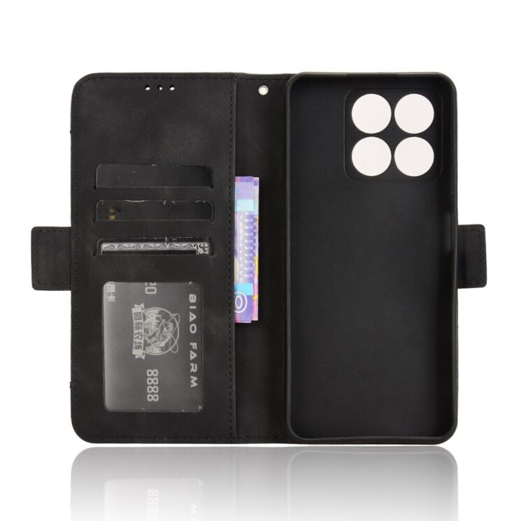 Чехол Deexe Wallet Stand для ZTE Blade A35 / Blade A55 - Black: фото 5 из 7