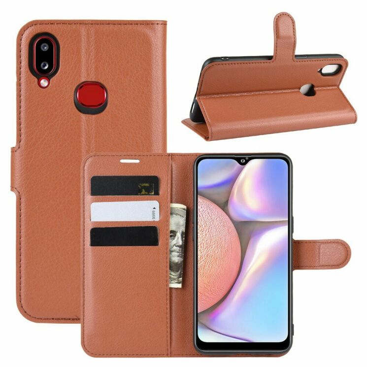 Чехол-книжка Deexe Book Type для Samsung Galaxy A10s (A107) - Brown: фото 1 из 6