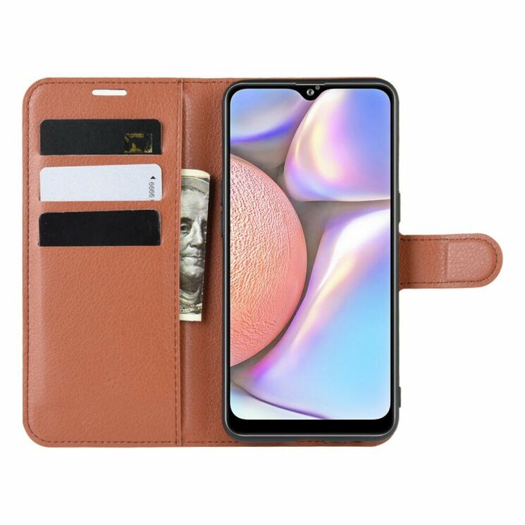 Чехол-книжка Deexe Book Type для Samsung Galaxy A10s (A107) - Brown: фото 4 из 6