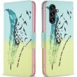 Чехол-книжка Deexe Color Wallet для Samsung Galaxy A05s (A057) - Feather and Birds (340306I)