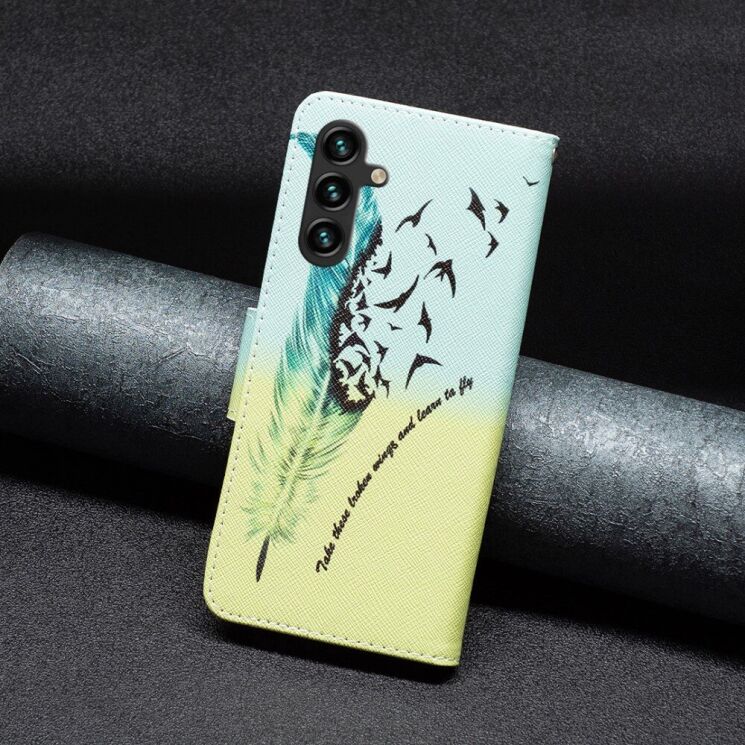 Чехол-книжка Deexe Color Wallet для Samsung Galaxy A16 (A165) - Feather and Birds: фото 5 из 7
