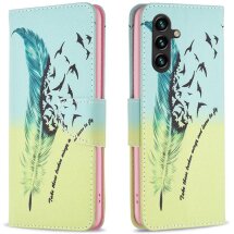 Чехол-книжка Deexe Color Wallet для Samsung Galaxy A16 (A165) - Feather and Birds: фото 1 из 7