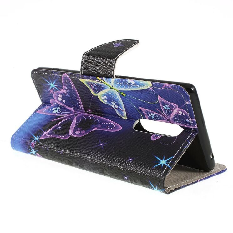 Чехол с рисунком Deexe Color Wallet для Sony Xperia 1 - Beautiful Butterfly: фото 3 из 5