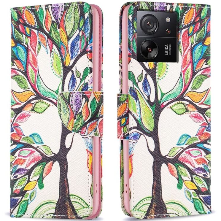Чохол-книжка Deexe Color Wallet для Xiaomi 13T / 13T Pro - Life Tree: фото 1 з 8