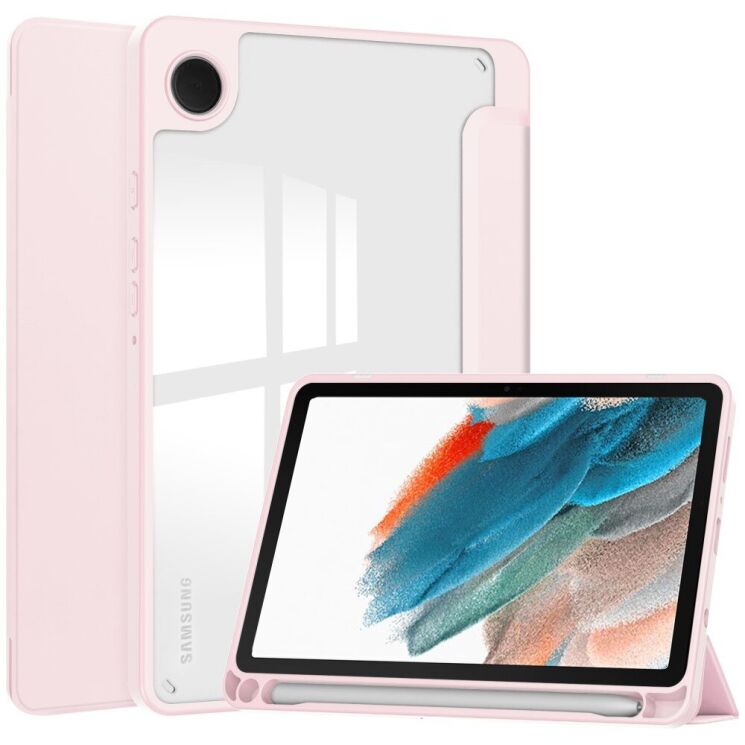 Чохол-книжка Deexe Crystal Back для Samsung Galaxy Tab A9 (X110/115) - Pink: фото 1 з 8