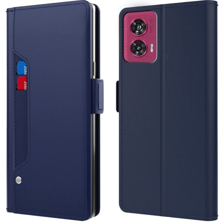 Чехол-книжка Deexe Eclipse Wallet для Motorola Edge 50 Fusion - Blue: фото 1 из 10