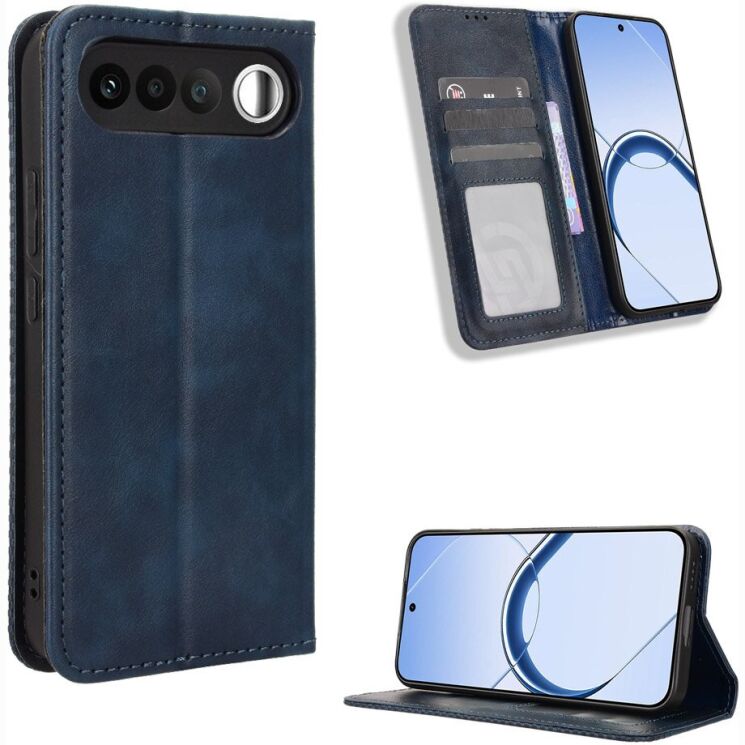 Чохол-книжка Deexe Retro Style для Realme 16 - Blue: фото 2 з 19