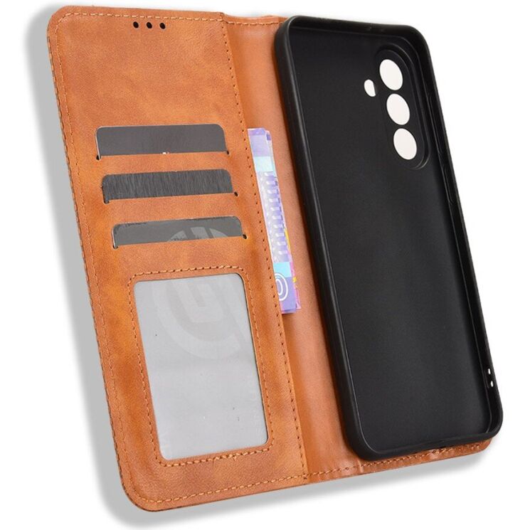 Чехол-книжка Deexe Retro Style для Samsung Galaxy A37 (A376) - Brown: фото 3 из 7