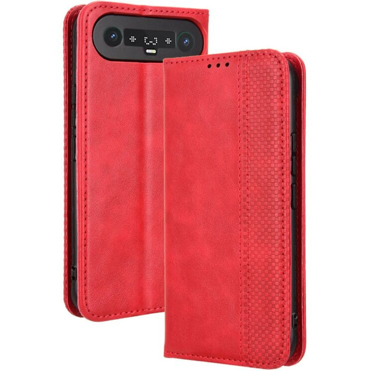 Чехол-книжка Deexe Retro Style для TECNO Camon Slim - Red: фото 7 из 17