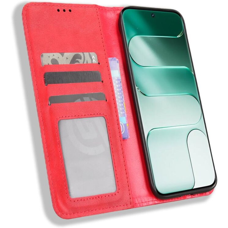 Чехол-книжка Deexe Retro Style для TECNO Camon Slim - Red: фото 4 из 17