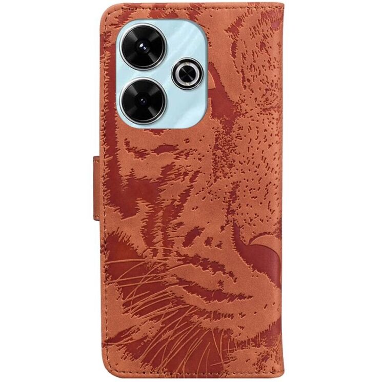 Чехол-книжка Deexe Tiger для Xiaomi Redmi 13 - Brown: фото 6 из 7