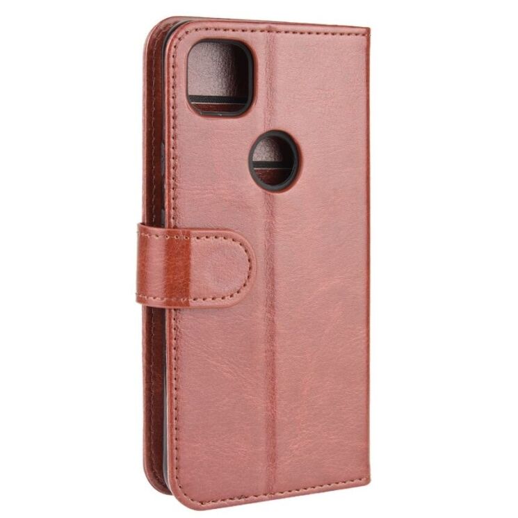 Классический чехол-книжка Deexe Wallet Style для Google Pixel 4A - Brown: фото 8 из 8