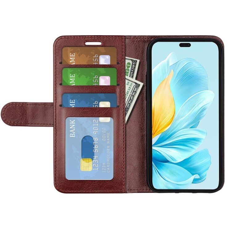 Чехол-книжка Deexe Wallet Style для Honor 200 Lite - Brown: фото 2 из 6
