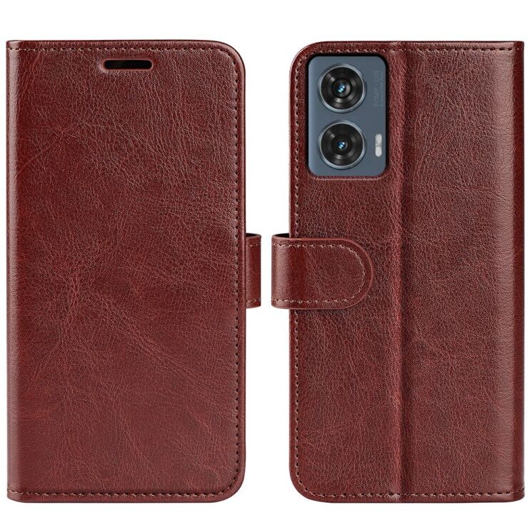 Чехол-книжка Deexe Wallet Style для Motorola Edge 50 Fusion - Brown: фото 1 из 7