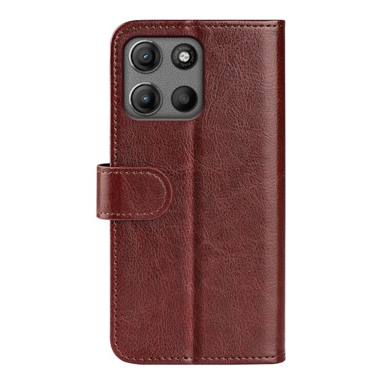 Чехол-книжка Deexe Wallet Style для Motorola Moto G15 - Brown: фото 6 из 6
