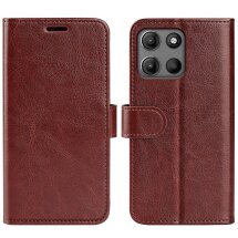 Чехол-книжка Deexe Wallet Style для Motorola Moto G15 - Brown: фото 1 из 6