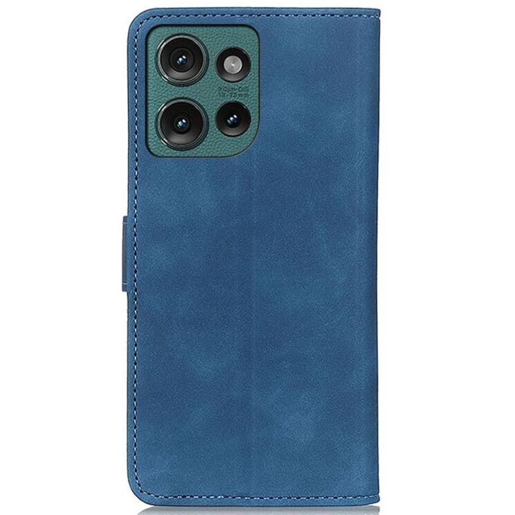 Чехол-книжка KHAZNEH Retro Wallet для Motorola Edge 50 - Blue: фото 5 из 8