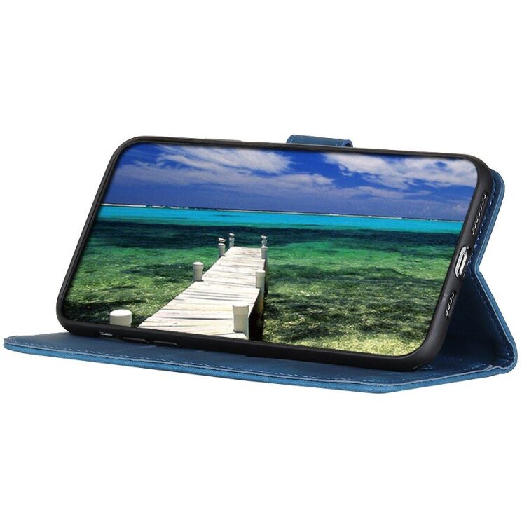 Чохол-книжка KHAZNEH Retro Wallet для Motorola Moto G06 - Blue: фото 2 з 8