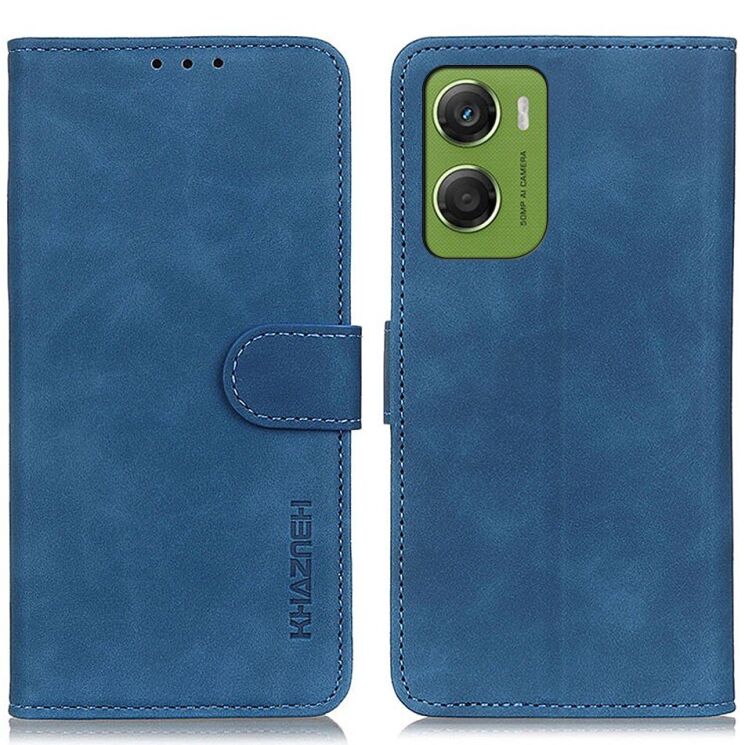 Чохол-книжка KHAZNEH Retro Wallet для Motorola Moto G06 - Blue: фото 1 з 8