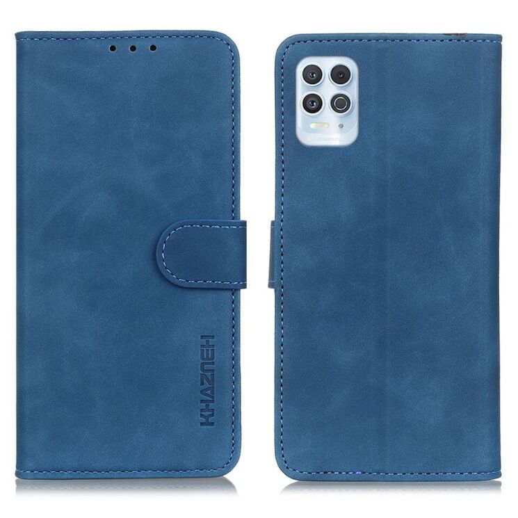 Чехол-книжка KHAZNEH Retro Wallet для Motorola Moto G100 - Blue: фото 1 из 8