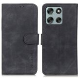Чохол-книжка KHAZNEH Retro Wallet для Motorola Moto G86 - Black: фото 1 з 7