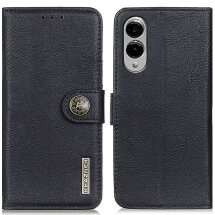 Чохол-книжка із застібкою KHAZNEH Wallet Cover для Samsung Galaxy S25 Edge (S937) - Black: фото 1 з 9