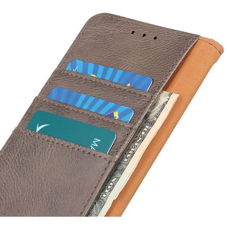 Чехол-книжка KHAZNEH Wallet Cover для Xiaomi Redmi Note 14 4G - Khaki: фото 5 из 7