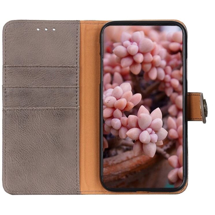 Чехол-книжка KHAZNEH Wallet Cover для Xiaomi Redmi Note 14 4G - Khaki: фото 2 из 7