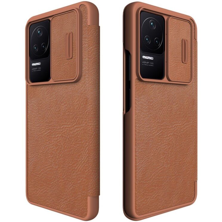 Чохол-книжка NILLKIN Qin Pro для Xiaomi Poco F4 / Redmi K40S - Brown: фото 1 з 13