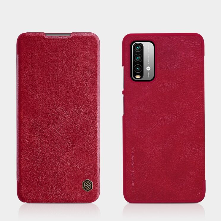 Чехол-книжка NILLKIN Qin Series для Xiaomi Redmi 9T - Red: фото 5 из 18