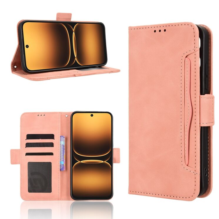 Чехол-книжка с карманами Deexe Wallet Stand для Infinix Smart 20 - Pink (411201P) Чехол-книжка с карманами Deexe Wallet Stand для Infinix Smart 20 - Pink: фото 7 из 15