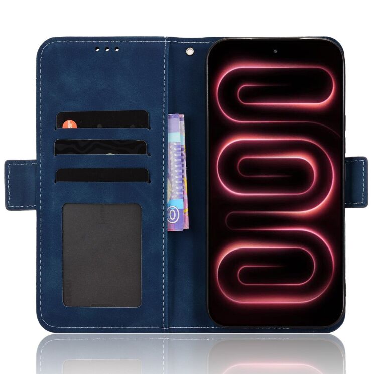 Чохол-книжка з кишеньками Deexe Wallet Stand для Xiaomi Poco F9 Ultra - Blue: фото 5 з 17