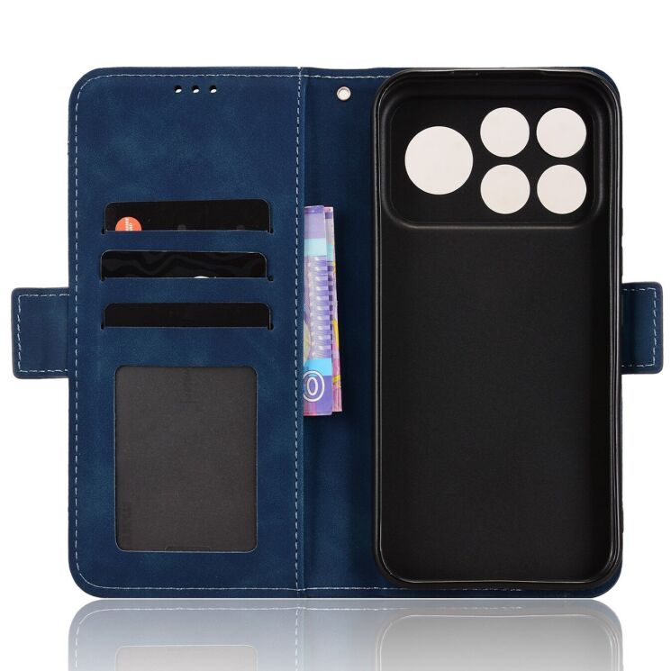 Чохол-книжка з кишеньками Deexe Wallet Stand для Xiaomi Poco F9 Ultra - Blue: фото 4 з 17