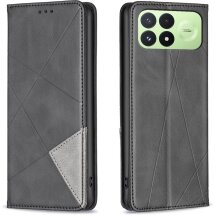 Чехол-книжка с карманами UniCase Geometric Pattern для Xiaomi Poco F8 Pro - Black: фото 1 из 9