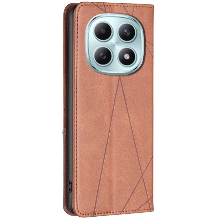 Чехол-книжка с карманами UniCase Geometric Pattern для Xiaomi Redmi Note 15 Pro - Brown: фото 3 из 10