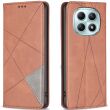 Чехол-книжка с карманами UniCase Geometric Pattern для Xiaomi Redmi Note 15 Pro - Brown (405223Z)