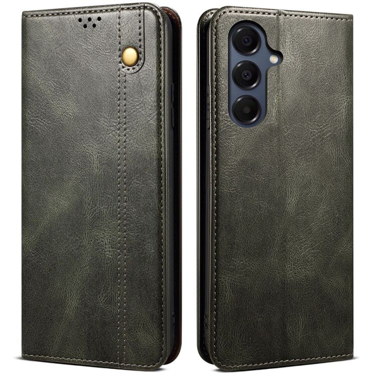 Чехол-книжка с карманами UniCase Leather Wallet для Samsung Galaxy A37 (A376) - Green: фото 1 из 8