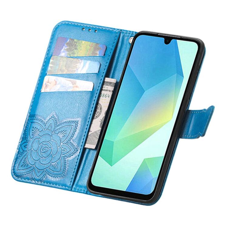 Чохол-книжка з малюнком UniCase Butterfly Pattern для Samsung Galaxy A57 (A576) - Blue: фото 2 з 10