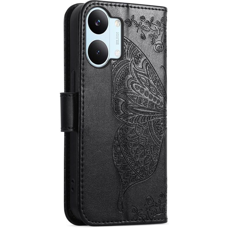 Чехол-книжка с рисунком UniCase Butterfly Pattern для Xiaomi Poco X8 Pro Max - Black: фото 6 из 10