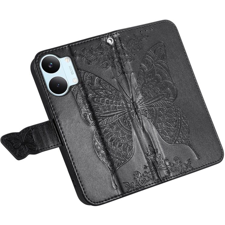 Чехол-книжка с рисунком UniCase Butterfly Pattern для Xiaomi Poco X8 Pro Max - Black: фото 3 из 10