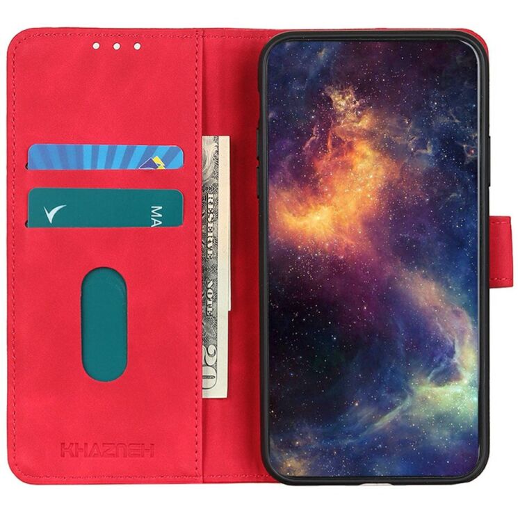 Чехол-книжка с застежкой KHAZNEH Retro Wallet для OnePlus 15R / Ace 6 / Ace 6T - Red: фото 2 из 6